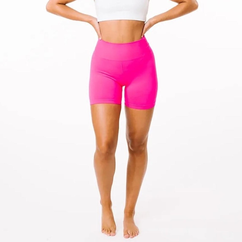 ZYIA Active Hustle hot pink compression bike shorts Size Large